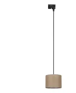 Svietidlá  Luster na lanku do lištového systému TRACER 1xE27/15W/230V pr. 20 cm čierna/hnedá 10676