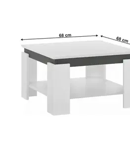 Konferenčné stolíky KONDELA Lejsy konferenčný stolík biela / grafit