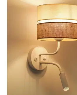 Svietidlá BRILAGI - Nástenná lampa ROYAL YUTE 1xE27/15W/230V + 1xG9/6W béžová/krémová/biela 609654