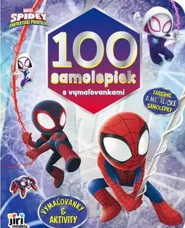 Nalepovačky, vystrihovačky, skladačky 100 samolepiek s vymaľovankami: Spidey