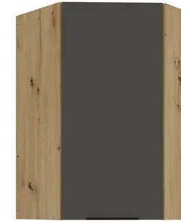 Kuchynské skrinky visiace Kuchynská skrinka Aria-GR/AR anti fingerprint 60X60 GN-90 1F (45°)
