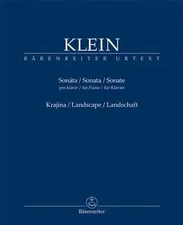 Hudba - noty, spevníky, príručky Sonáta pro klavír: Krajina - Gideon Klein