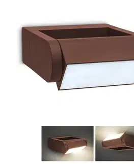 LED osvetlenie BRILAGI - LED Vonkajšie nástenné svietidlo CROTONE LED/7W/230V hnedá IP54 WO-HR60441-OEM-RUST