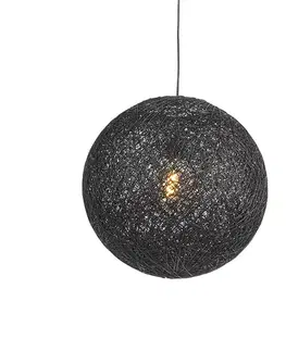 Závesné svietidlá Závesné svietidlo čierne 45 cm - Corda