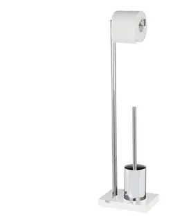 Svietidlá WENKO 20486100 - WC kefa NOBLE 20x74 cm chróm/biela 20486100