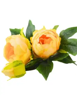 Záhradné dekorácie Kytica Paeonia 37cm žltá A2150066