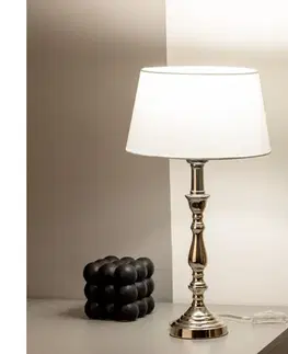 Lampy BRILAGI - Stolová lampa CERIA 1xE27/60W/230V priemer 25 cm lesklý chróm/biela 1xEG78312+1xEG781032