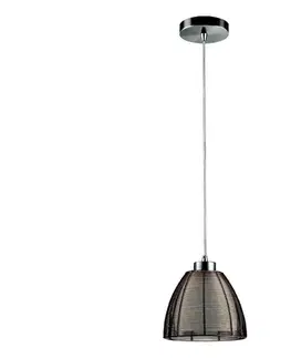 Svietidlá Searchlight 20033 - Luster na lanku 1xE27/60W/230V pr. 19 cm hnedá 20033