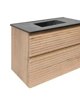 Kúpeľňový nábytok Kúpeľňová skrinka 2 zásuvková s umývadlom Naturel Savona 78x53x44, 8 cm dub Halifax mat SAVONA280DHC SAVONA280DHC