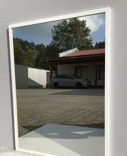 Kúpeľňový nábytok Zrkadlo Naturel Oxo v bielom ráme, 60x80 cm, ALUZ6080B ALUZ6080B