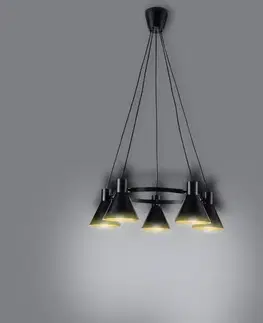 Lampy do obývačky Závesné svietidlo More 5x40W E27 čierne matné