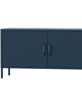 RTV stolíky v podkrovnom štýle TV Stolík Kovový Rosa Modern Dark Blue