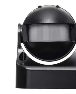 Svietidlá  Vonkajší senzor pohybu PIR B 180° 1200W/230V IP44 čierna G1125