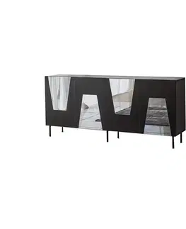 Komody Konzolový stolík Venice - Black, Fume