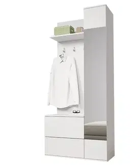 Predsieňové steny KONDELA Gadis predsieň biela