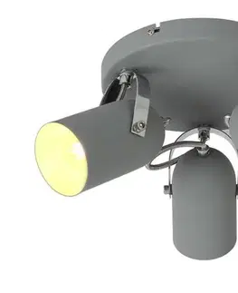 Stropná svetla Stropná lampa 3X40W E14 sivá GRAY