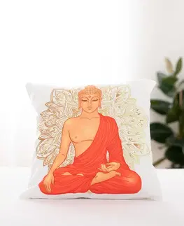 Dekoračné obliečky MKLozkoviny.sk Obliečka na vankúš mikroplyš 45 × 45 cm - Buddha 8 L02-  -