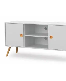 TV stolíky HALMAR Malmo RTV-1 tv stolík biela