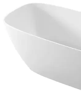 Vane POLYSAN - MEDINA voľne stojaca vaňa 165x70x52cm, solid surface, biela mat 92430