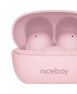 Predlžovacie káble Niceboy Podsie 4 POP - Bezdrôtové slúchadlá 400 mAh + 2×40 mAh IPX4 ružové podsie-4-pop-pink