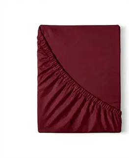 Plachty Kvalitex Saténové prestieradlo s gumou vínová, 100 x 200 cm
