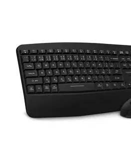Klávesnice a myši CONNECT IT CKM-6010-CS - Ergonomická bezdrôtová klávesnica a myš čierna CKM-6010-CS