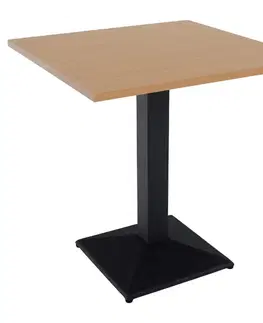 Jedálenské stoly KONDELA Rinaldo Typ 1 jedálenský bistro stôl 70x70 cm dub sonoma / čierna