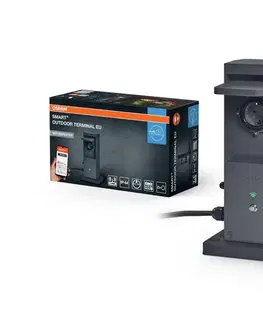 Predlžovacie káble Osram - Inteligentný vonkajší zásuvkový stĺpik 2× SCHUKO s Wi‑Fi opakovačom IP44 4099854419331
