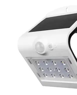 Svietidlá  LED Solárne nástenné svietidlo so senzorom LED/1.5W/3,7V IP65 biela 8276