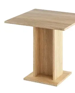 Jedálenské stoly KONDELA Eugo jedálenský stôl 79x79 cm dub sonoma