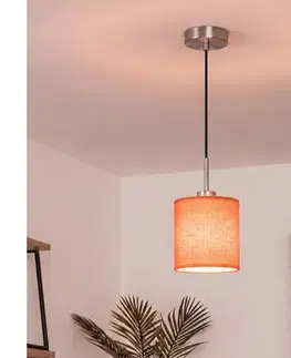 Svietidlá BRILAGI - LED luster na lanku NUBILA 1xE27/60W/230V pr. 14 cm čierna/oranžová EG32517+BG2453