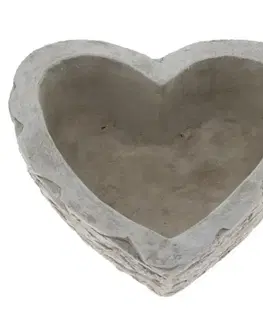 Kvetináče a truhlíky Kinekus Dekorácia náhrobná 20cm, srdce, obal na kvet, bledo-sivá