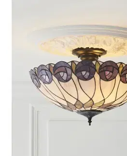 Svietidlá Endon 111906 - Prisadený luster Tiffany HUTCHINSON 3xE27/10W/230V priemer 50 cm 111906