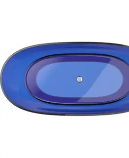 Vane MEXEN - Pure sapphire voľne stojaca vaňa transparentna 170 x 80, korok chróm 58071708016