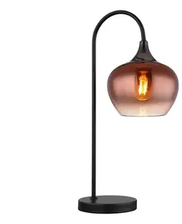 Lampy Globo 15548TG - Stolná lampa MAXY 1xE27/40W/230V medená 15548TG