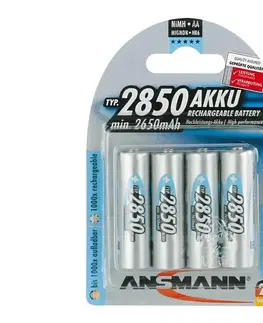 Predlžovacie káble Ansmann 07522 Mignon AA - 4ks nabíjacia batéria NiMH/1,2V/2850mAh 07522