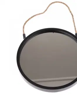 Bytové dekorácie Plastové závesné zrkadlo Embellir čierna, pr. 25 cm, pr. 25 cm