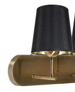 Nástenné svetlá Dvojitá nástenná lampa Milonga čierna/patina
