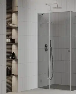 Sprchovacie kúty MEXEN/S - ROMA sprchovací kút 80x90, grafit, chróm 854-080-090-01-40