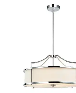 Svietidlá Open Design OR80872 - Stropný luster na tyči STANZA 4×E27/15 W/230 V, priemer 55 cm, lesklý chróm/biela OR80872