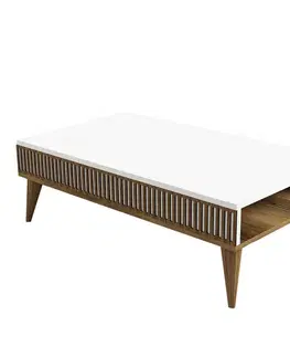 Konferenčné stolíky Konferenčný stolík Mila White and Walnut