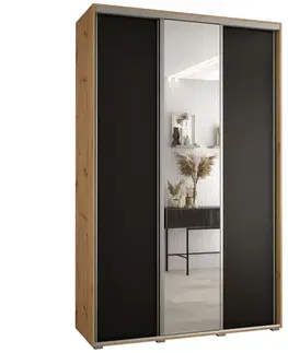 Šatníkové skrine Skriňa 45 Canaris 3 180 artisan/čierna/silver