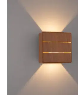 Svietidlá BRILAGI - LED vonkajšie nástenné svietidlo DOUBLERAY LINE LED/6W/230V dekor dreva IP54 BRI657
