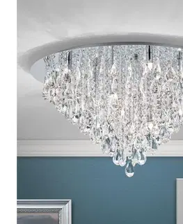Svietidlá Orion DLU 2516/75-Krištáľové str. svietidlo CELESTE 12xG9/40W/230V pr.75 cm chróm DLU 2516/75 chrom