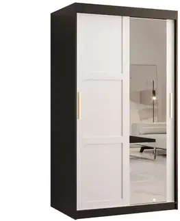 Šatníkové skrine Skriňa Amiro 2 100 čierny/biely