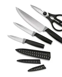 Kuchynské nože Kinekus Nôž kuchynský 3 dielna sada s puzdrom + nožnice
