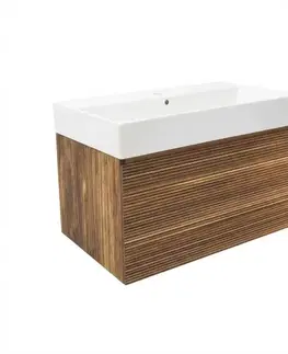 Kúpeľňový nábytok Kúpeľňová skrinka s umývadlom Naturel Elsa 79x35x45,5 cm ebenová dyha mat ELSA80EBU2 ELSA80EBU2