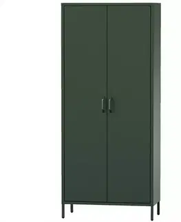 Šatníkové skrine Skriňa Kovová Flavio Modern Bottle Green