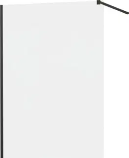 Sprchové dvere MEXEN/S - KIOTO Sprchová zástena WALK-IN 70x200 cm 8 mm, čierna, matné sklo 800-070-101-70-30