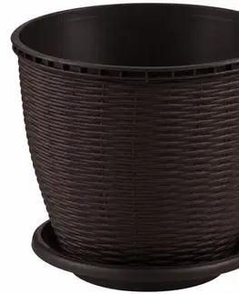 Záhrada Kvetináč Rattan 9 L wenge